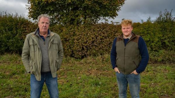 Jeremy Clarkson and Kaleb Cooper in Clarkson's Farm. Pic: Amazon Prime Video