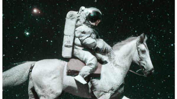 DALL-E 2, please show us an astro<em></em>naut riding a horse in a photorealistic style. Image: OpenAI