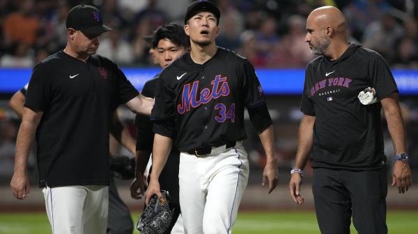 大都会队在肩部受伤后的赛季首秀中失去了投手Kodai Senga的小腿拉伤