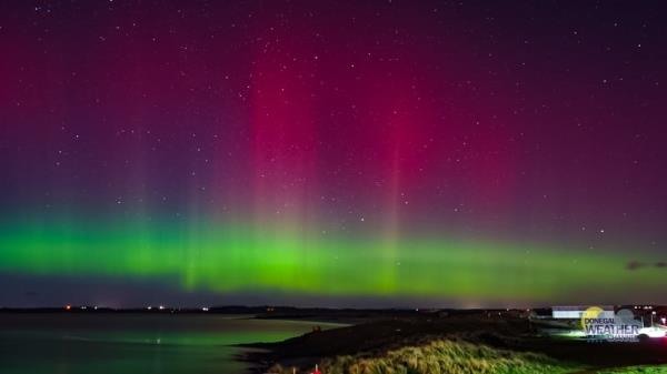 The aurora as seen from Co Sligo. Photo: Kenneth McDonagh, Do<em></em>negal Weather Channel