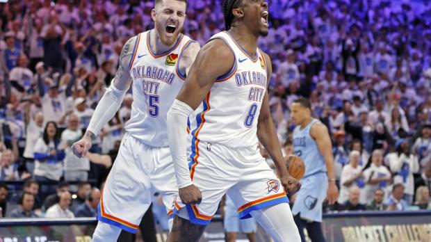 雷霆在第一场比赛中以131-80击败灰熊，这是NBA季后赛历史上第五大胜率